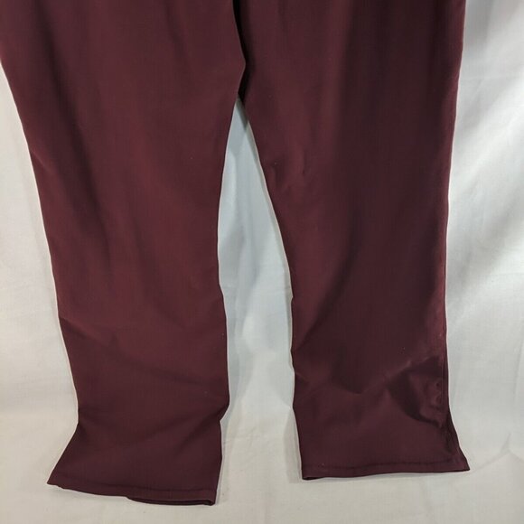 Along Fit Burgundy Red Plum Purple Bootcut Sweat Pants Yoga High Rise Large L - Picture 7 of 10